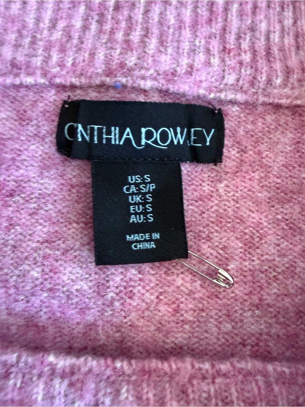 Cynthia Rowley NWT Pink Heather Floral Embroidered Sleeve Sweater S - Picture 5 of 11